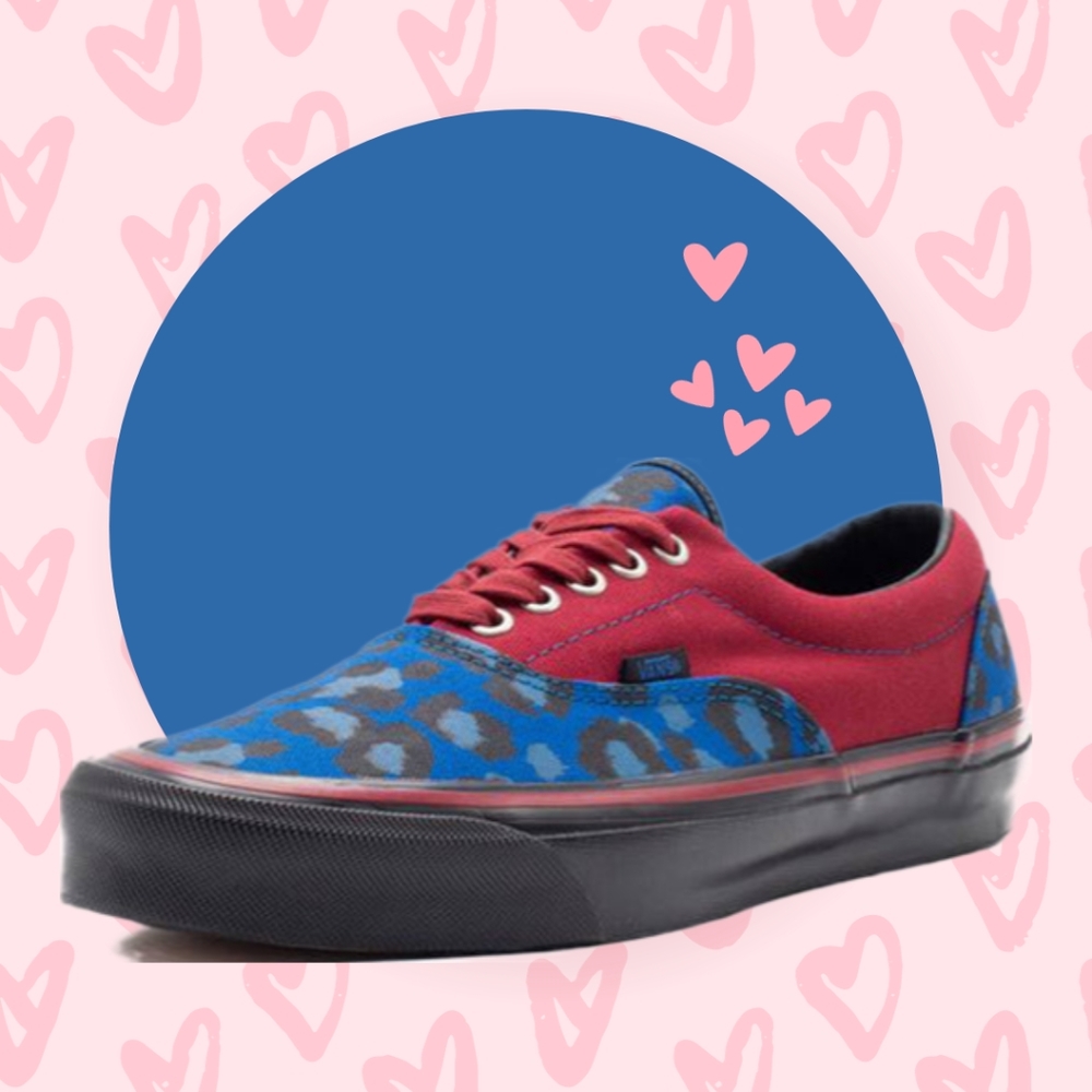 Vans OG Era Stray Rats Vault UA Rio Red Snorkel Blue Leopard Print Black Men's